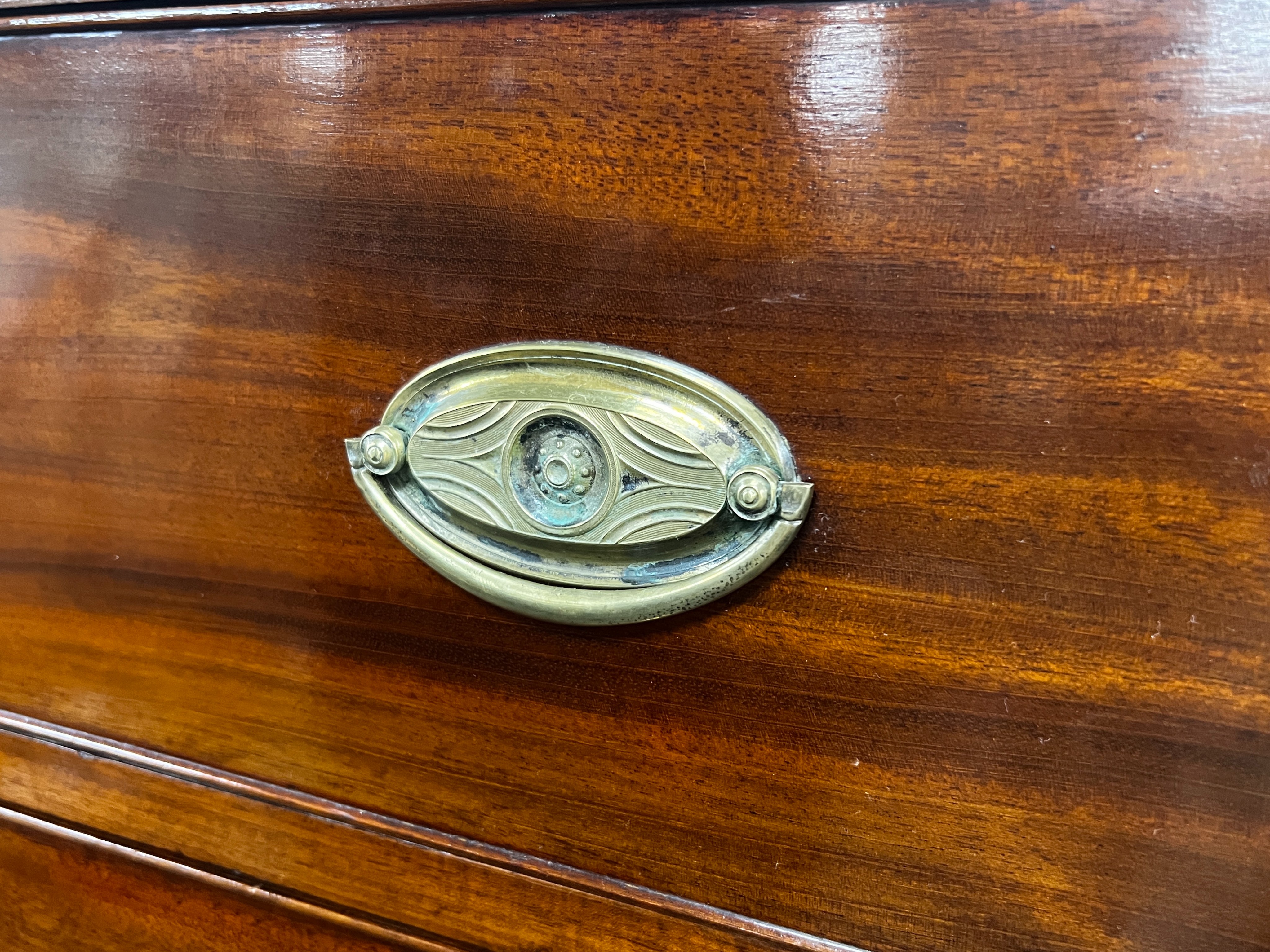 A George III mahogany chest on chest, width 110cm, depth 54cm, height 175cm